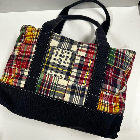 J.Crew Madras Patchwork Plaid Tote Bag - Picture 2 of 7
